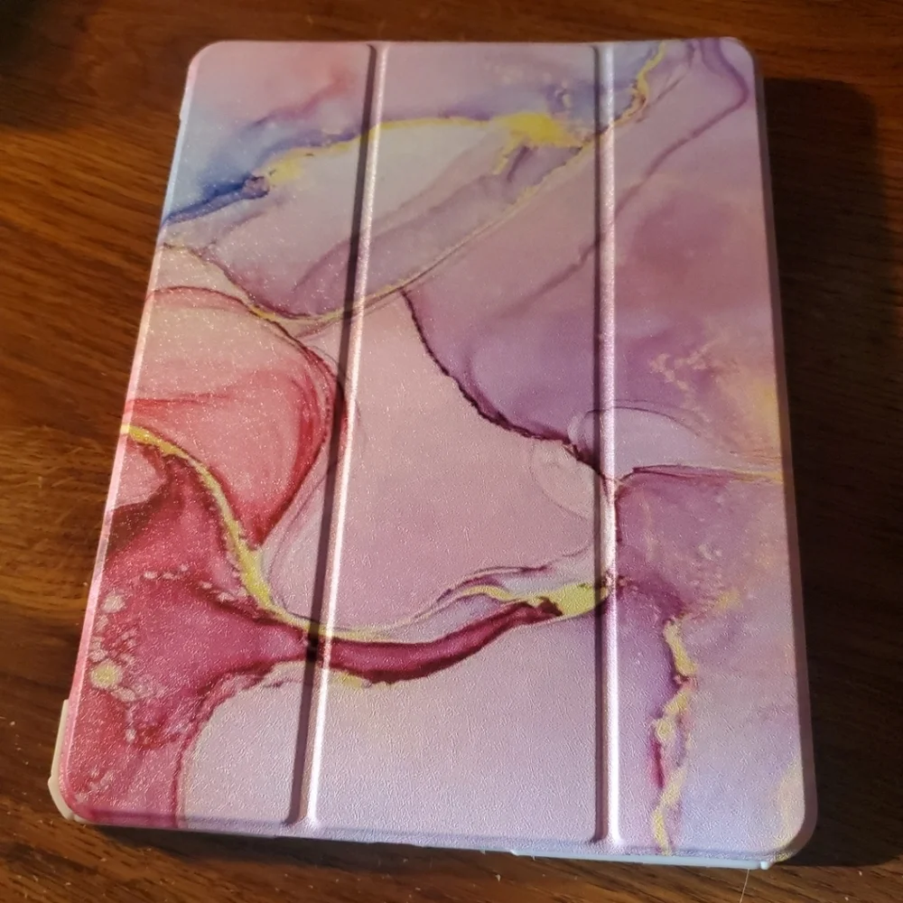 Stylish Pink Marble Tablet Case - Protective Folio Cover Ipad Air 4th & 5th Gen